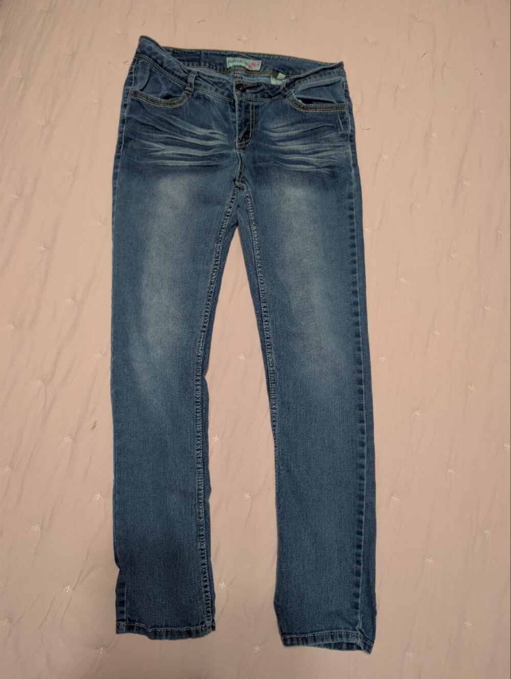 Paris Blues Women's Skinny Jeans in Mid Blue Wash